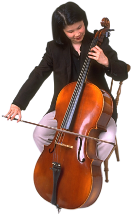 woman playing the cello